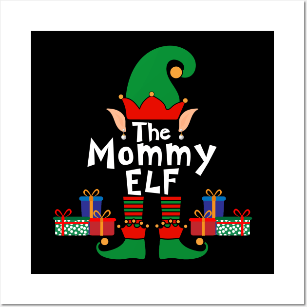 Funny Family Matching Christmas Mommy Elf Wall Art by Mind Your Tee